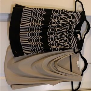 2 sleeveless blouses